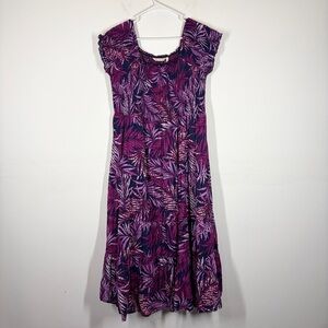 Soft Surroundings Purple Smocked Dress Size Large PETITE